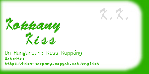 koppany kiss business card