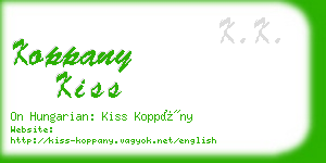 koppany kiss business card